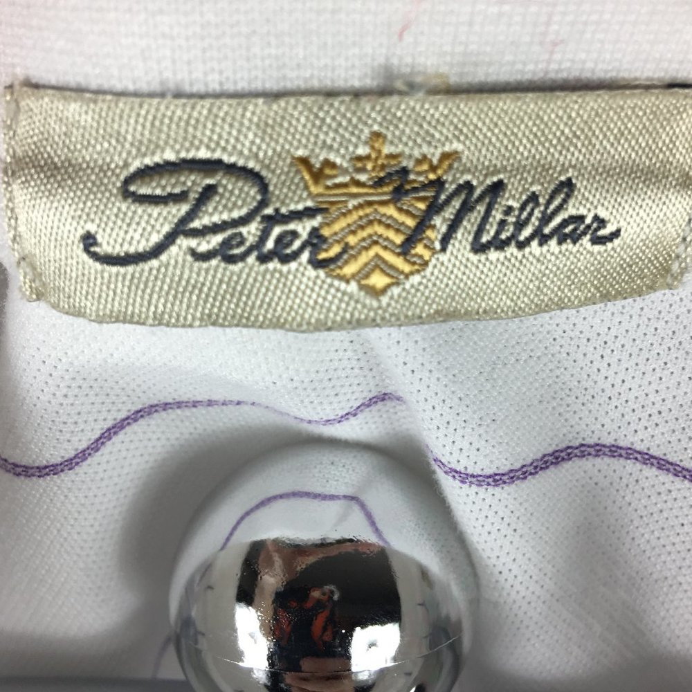 Peter Millar 3 Button Polo Size Medium Euc - image 2
